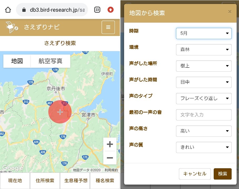 場所や時期、声の特徴からも