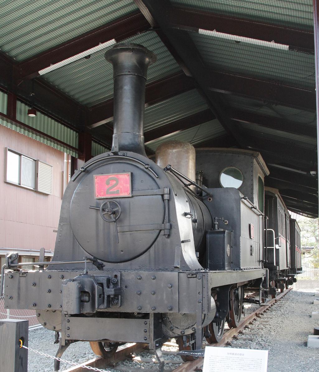 国重文の「２号機関車」展示