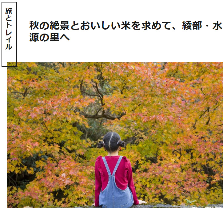 海の京都Times
～秋の絶景とおいしい米を求めて、綾部・水源の里へ～