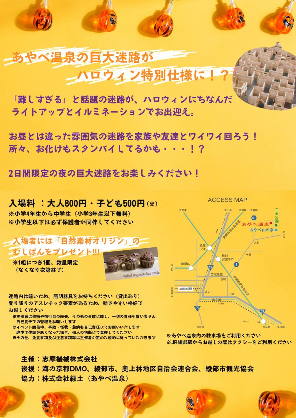 Halloween Night Maze(あやべ温泉 夜の巨大迷路)