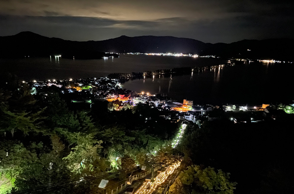 傘松公園ライトアップ「傘彩（かさいろ）」