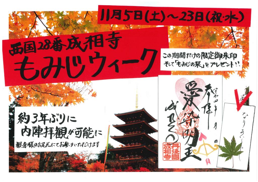 天橋立・成相寺　もみじウィークの開催