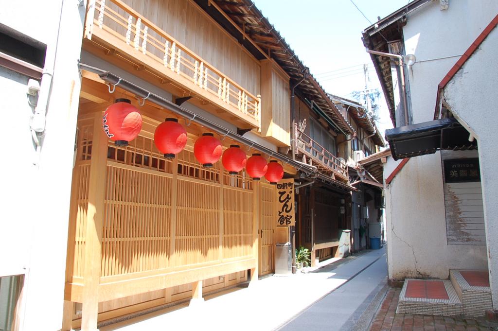 Townhouses in Shinhama, an old red-light district